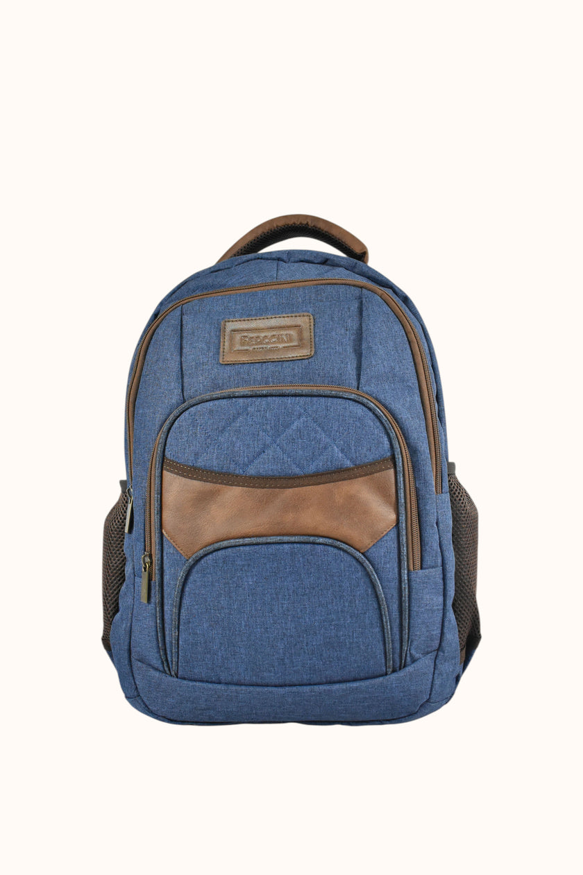 Morral FERCCINI Amalfi Mar Profundo con porta computador acolchado y bolsillos laterales en malla sándwich