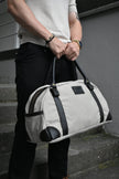 Bolso de viaje FERCCINI Portofino Old Money en lona beis arena, 47 × 26 × 23 cm