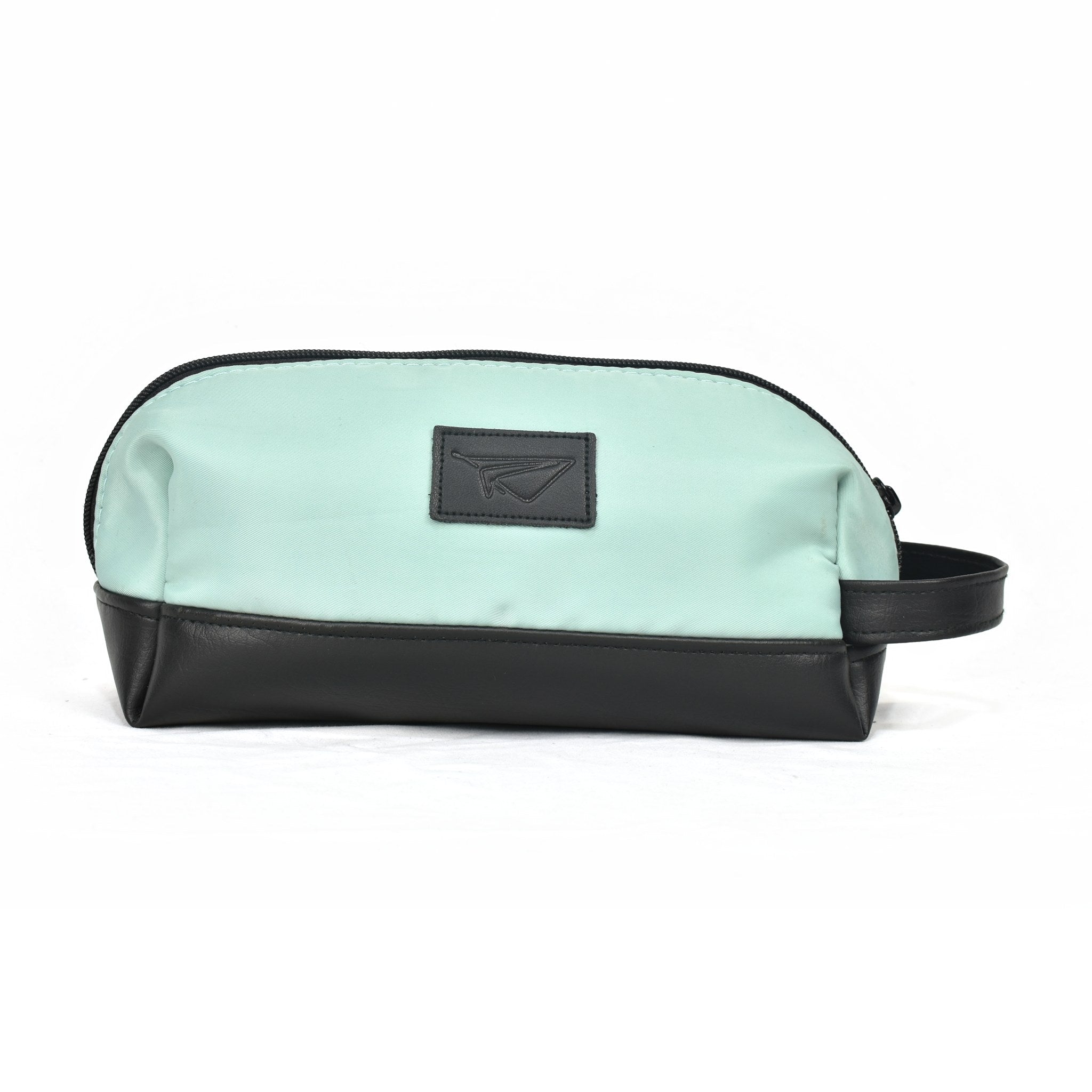 Neceser MINORI Paradiso verde menta con cuero negro - FERCCINI