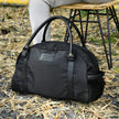 Bolso de viaje FERCCINI Portofino Nero en lona negra, 47 × 26 × 23 cm