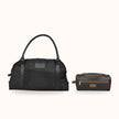 Set DUO NERO MACCHIATO de FERCCINI: bolso de viaje Portofino Nero con neceser grande Vernazza Macchiato