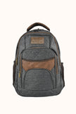 Morral FERCCINI Amalfi Cumbre Cenizo gris con detalles en sintético café y bolsillos laterales de malla