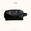 Medidas del neceser MINORI Nero: 23 × 10 × 8 cm