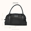 Medidas del bolso de viaje PORTOFINO Nero: 47 × 26 × 23 cm, formato de cabina