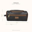 Medidas del neceser grande VERNAZZA Macchiato: 30 × 14,5 × 14,5 cm