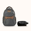 Set UFFICIO CENIZO de FERCCINI: morral Amalfi Cumbre Cenizo con porta computador y neceser Minori Nero